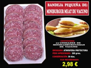 MINIBURGER MEAT VACUNO